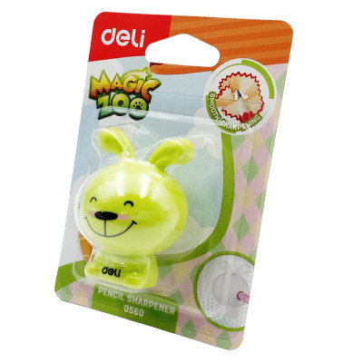 Chuốt Chì Mini Deli 560 - Hình Thỏ - Xanh Lá