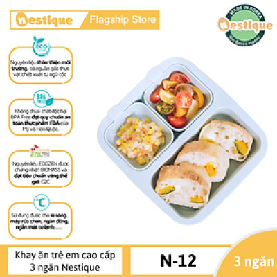 Khay Ăn Trẻ Em Nestique N-12 Cao Cấp 3 Ngăn