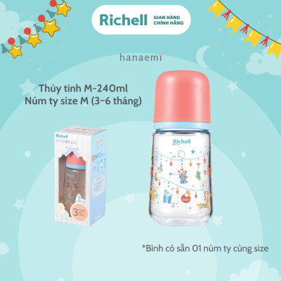 Bình sữa RICHELL Hanaemi Nhật Bản PPSU và Thủy tinh | Baby