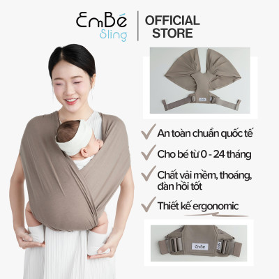 [Thiết Kế Mới - Cao Cấp] Địu Vải Em Bé Sling Baby Sling Nova/Nova Plus Dễ Địu Êm Vai An Toàn Cho Bé 0–24 Tháng