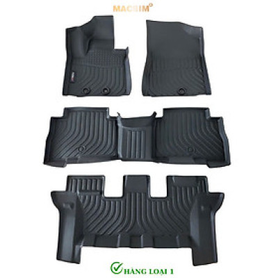 Thảm lót sàn (3 hàng ghế) Kia Sorento 2014  - 2020 Nhãn hiệu Macsim chất liệu nhựa TPE cao cấp màu đen