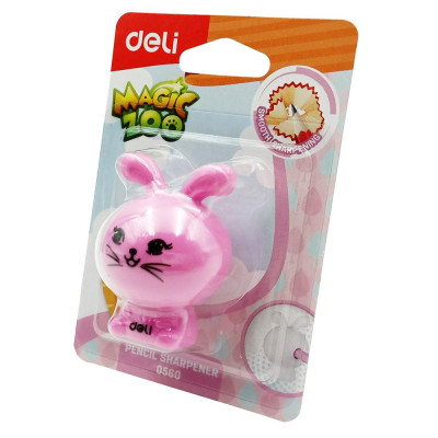 Chuốt Chì Mini Deli 560 - Hình Thỏ - Màu Hồng