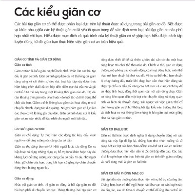 Giãn Cơ Bắp Thư Giãn Giảm Đau Nhức