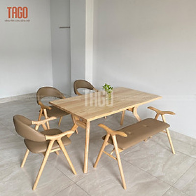 Bộ Bàn Ăn Lifumi 1m6 3 Ghế 1 Bench