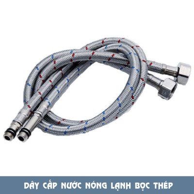 Vòi Rửa Bát Chén Rút Dây ABG Inox, Hai Chế Độ Xả Nóng- Lạnh, Rửa Chén Rút Dây, Nóng Lạnh, Kiểu Dáng Sang Trọng, Xoay 360 Độ, Tặng Kèm Hai Dây Cấp Nóng Lạnh - Hàng Chính Hãng