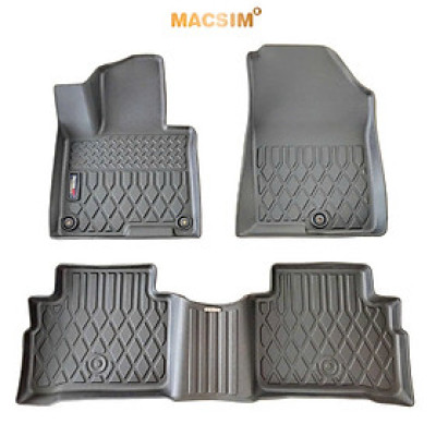 Thảm lót sàn xe ô tô Kia Sportage Nhãn hiệu Macsim chất liệu nhựa TPE cao cấp màu đen