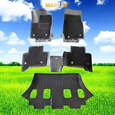 Thảm lót sàn ô tô 2 lớp cao cấp dành cho xe Toyota Prado 2024+ (sd3- 3 hàng ghế) nhãn hiệu Macsim chất liệu TPE màu đen