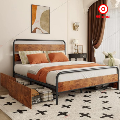 [ Miễn phí giao hàng và lắp đặt TP. HCM] Giường ngủ sắt hiện đại Ohaha - GS009