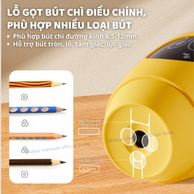 Gọt bút chì tự động bằng điện Mideer Automatic Pencil Sharpener