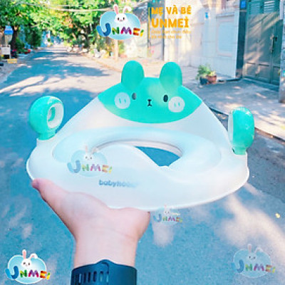 Bệ lót, Bệ Ngồi thu nhỏ bồn cầu có tay vịn cho bé đi vệ sinh dễ dàng - Nhựa PVC Cao Cấp Hàng Đẹp, Chắn Chắn Dành Cho Bé Trên 1 Tuổi