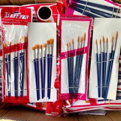 Bộ 6 Cọ vẽ màu nước đầu Tròn