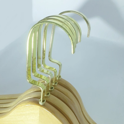 Bộ 20 Móc Áo Gỗ Tam Giác Vàng Luxury 