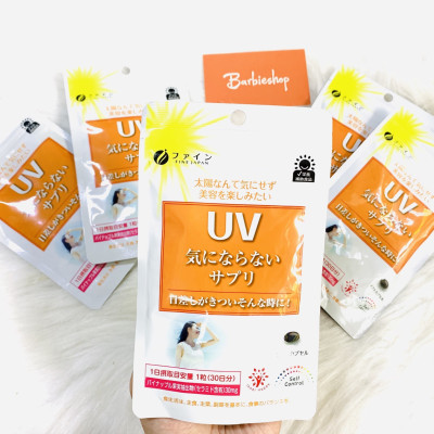 Viên uống chống nắng UV Fine Japan Nhật Bản, chống nắng toàn diện, giảm thâm nám, 30 viên/túi