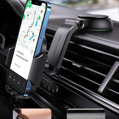 Ugreen UG20473LP405TK Màu Đen Giá đỡ điện thoại trên xe hơi dạng hít kiểu thác nước - HÀNG CHÍNH HÃNG