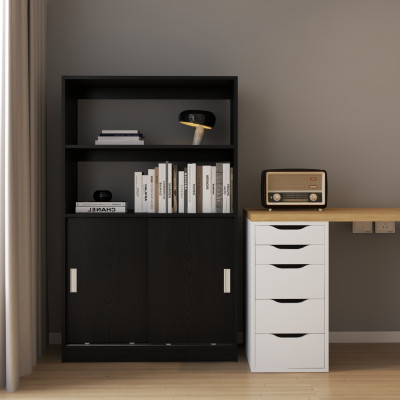 [Happy Home Furniture] LUCA, Tủ lưu trữ 2 cửa lùa, 86cm x 40cm x 140cm ( DxRxC), TCL_009