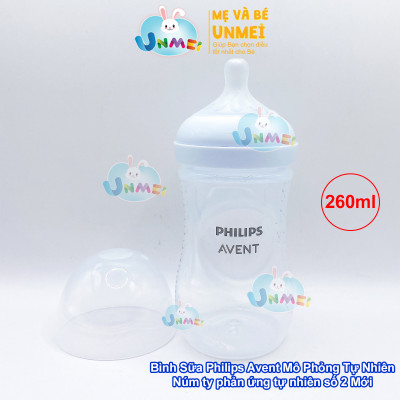 Bình sữa mô phỏng tự nhiên mới hiệu Philips Avent  cho trẻ từ 1 tháng tuổi (260ml-đơn)_SCY903.01