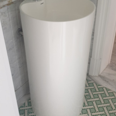 CHẬU LAVABO TRỤ TRÒN LIỀN KHỐI GROVES GRLL4 (41x41x85)