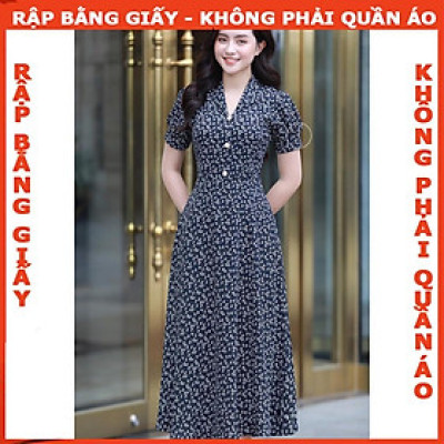 Rập đầm xòe cổ cánh én mã 1079- giấy A0 (BẢN VẼ)