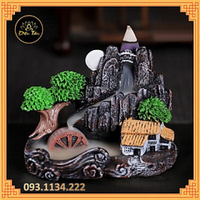 Thác khói trầm hương tặng 5 nụ trầm hương cao cấp xông trầm, thác khói non bộ tiểu cảnh trang trí đồ phong thủy.