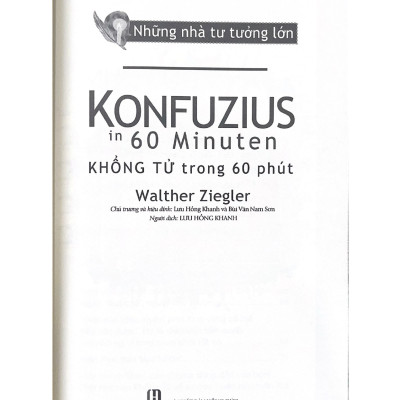 Những Nhà Tư Tưởng Lớn - Khổng Tử Trong 60 Phút  – Vanlangbooks