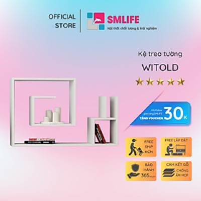 Kệ gỗ trang trí trưng bày hiện đại SMLIFE Witold