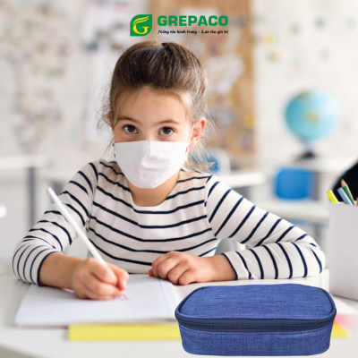 Hộp Đựng Bút Đa Năng Grepaco Bằng Vải Bố Canvas Tote Đẹp Nhiều Ngăn Dạng Túi Đựng Dụng Cụ Đồ Dùng Học Tập Học Sinh, Sinh Viên, Đồ Cá Nhân Văn Phòng Kiểu Cute Chống Xước, Chống Nước – Hàng Chính Hãng