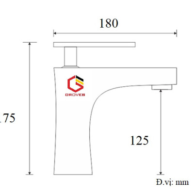 Vòi rửa mặt trắng ánh vàng GR4607TB