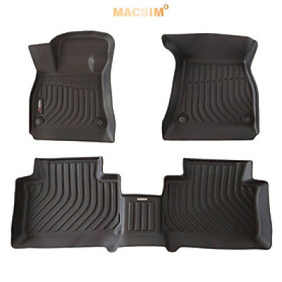 Thảm lót sàn sd Audi q8 etron 2024+ Nhãn hiệu Macsim chất liệu nhựa TPE cao cấp màu đen