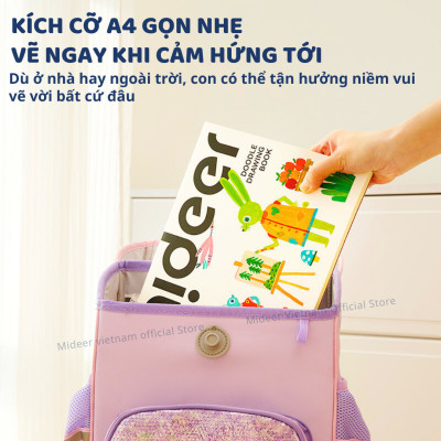 Giấy vẽ A4, tập giấy vẽ màu nước cứng dày Mideer Doodle Drawing Book