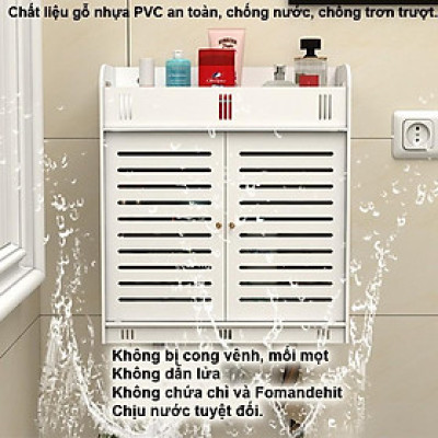 Tủ nhà tắm chống thấm nước - Kệ lắp ráp treo tường nhà tắm TNT01 - Nội thất lắp ráp