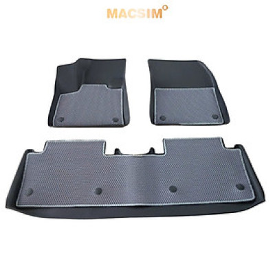 Thảm ô tô (sd3) 2 lớp dạng lưới lục giác Peugeot 3008 - bề mặt cao su siêu sạch - Macsim , màu ghi