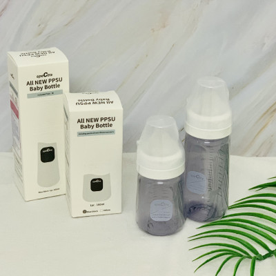 Bình sữa  PPSU Cổ Rộng Spectra Thân Bình Màu Xanh Đen - Dung Tích 160ml 260ml kèm Núm Ti