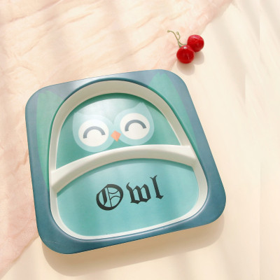 Khay ăn dặm chia 2 ngăn từ tre Bamboo kháng khuẩn cho bé D7006 (màu ngẫu nhiên)