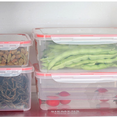 Combo hộp đựng/bảo quản thực phẩm 700ml + sáp khử mùi tủ lạnh than hoạt tính - nội địa Nhật Bản