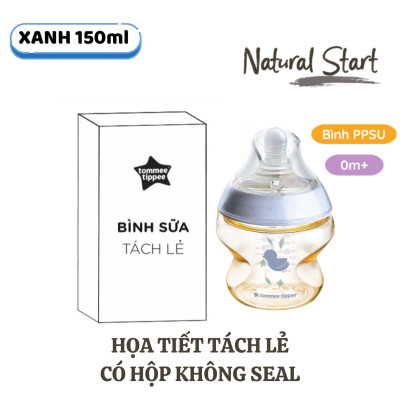 Bình Sữa PPSU Ty Siêu Mềm Tự Nhiên Tommee Tippee Natural Start (Bộ 1 Bình 260ml và 1 Bình 150ml)