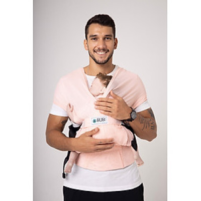 Địu vải BUBI Gen 3 - LƯỚI THOÁNG KHÍ - HỒNG PASTEL