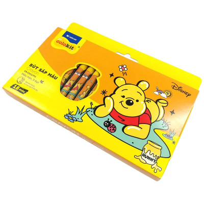Hộp 18 Bút Sáp Màu Crayon - Colorkit CR-C013/PO - Hình Gấu Pooh