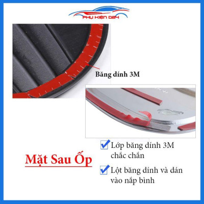 Ốp nắp bình xăng Innova 2017-2018-2019-2020 vân cacbon chống trầy trang trí ô tô