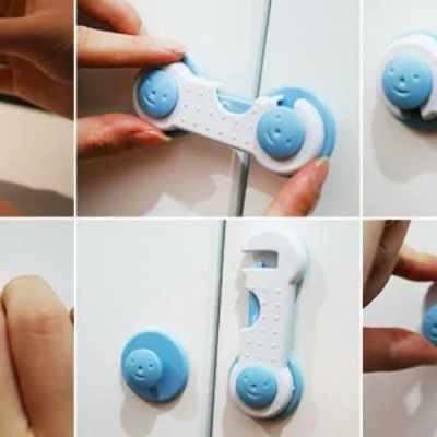 combo 2 Khóa tủ lạnh, khóa cánh tủ, ngăn kéo tủ an toàn cho bé