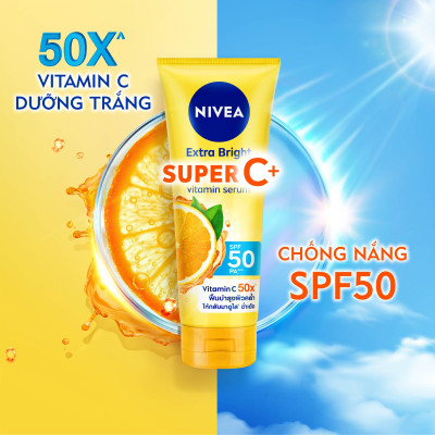 Serum Dưỡng Thể & Chống Nắng SPF50 PA+++ NIVEA Vitamin Super C+ (180 ml) - 98448