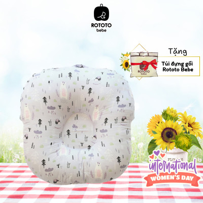 Gối chống trào ngược cho bé Rototo Bebe cao cấp nhập khẩu - Loại Cotton