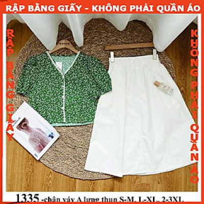 Rập giấy mã 1335 chân váy A lưng thun (BẢN VẼ)