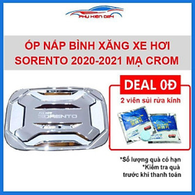 Ốp nắp bình xăng Sorento 2020-2021 mạ crom chống trầy trang trí ô tô