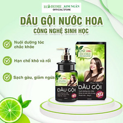 Dầu Gội ECOHOME Kim Ngân - Dầu Gội Hương Nước Hoa 500ml Công Nghệ Sinh Học giúp tóc Mượt Mà, Nuôi Dưỡng Từ Sâu Bên Trong