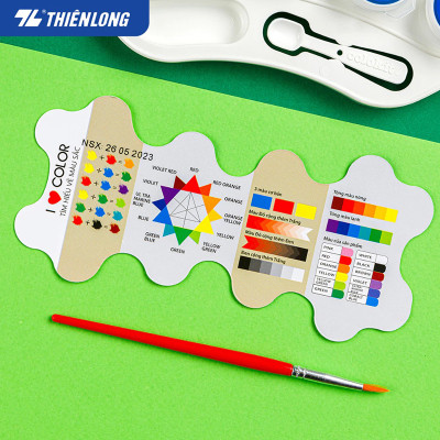 Màu nước Thiên Long 12 màu kèm khay, bút WACO-C07 