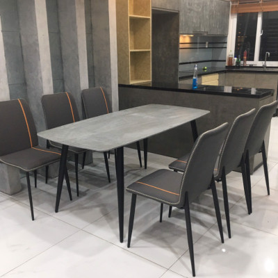 Bàn ăn mặt đá ceramic Juno Sofa giá rẻ kích thước 1m4 x 80 x 75cm