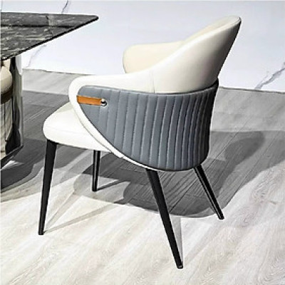 Ghế cafe nhà hàng nệm bọc da Simili màu cam ECO 30A-P Nội Thất Capta Ghế ăn nệm da PVC màu cam chân sắt sơn màu đen tại HCM