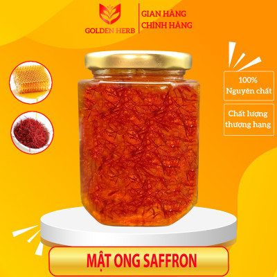 Mật Ong Ngâm Saffron 380ml/lọ Golden Herb