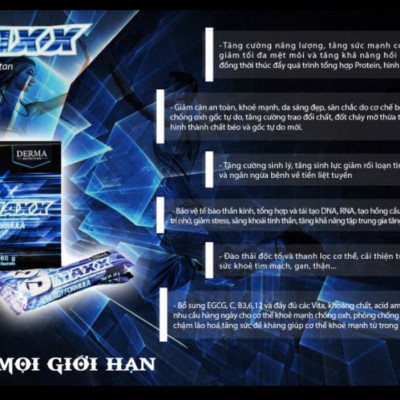 DMAXX thức uống bổ sung vitamin năng lượng có đường DAMODE 80 gói màu xanh mỗi gói 22gr