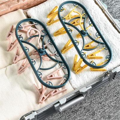 Móc Phơi Tất Vớ Tã Lót 12 Kẹp Gấp Gọn Phơi Quần Áo Cho Cả Gia Đình - PaKaSa